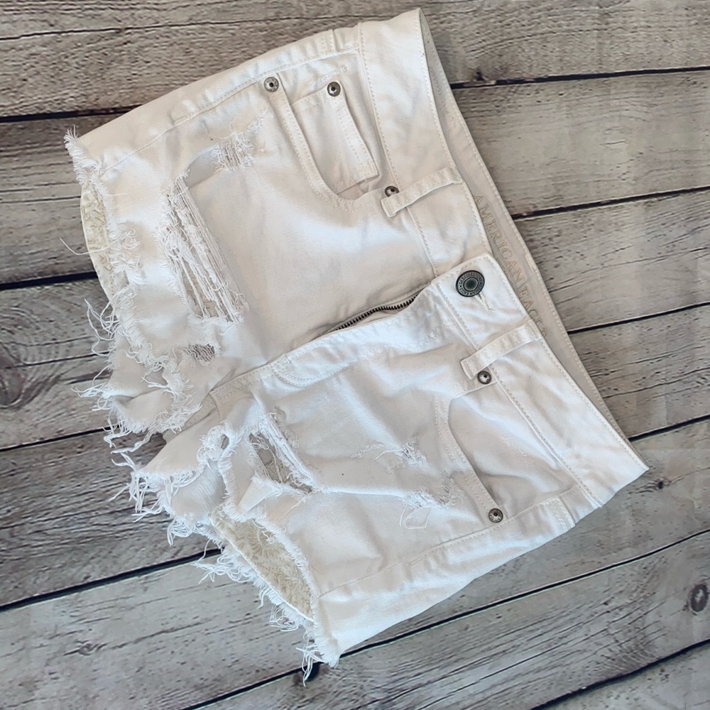 White American eagle denim shorts